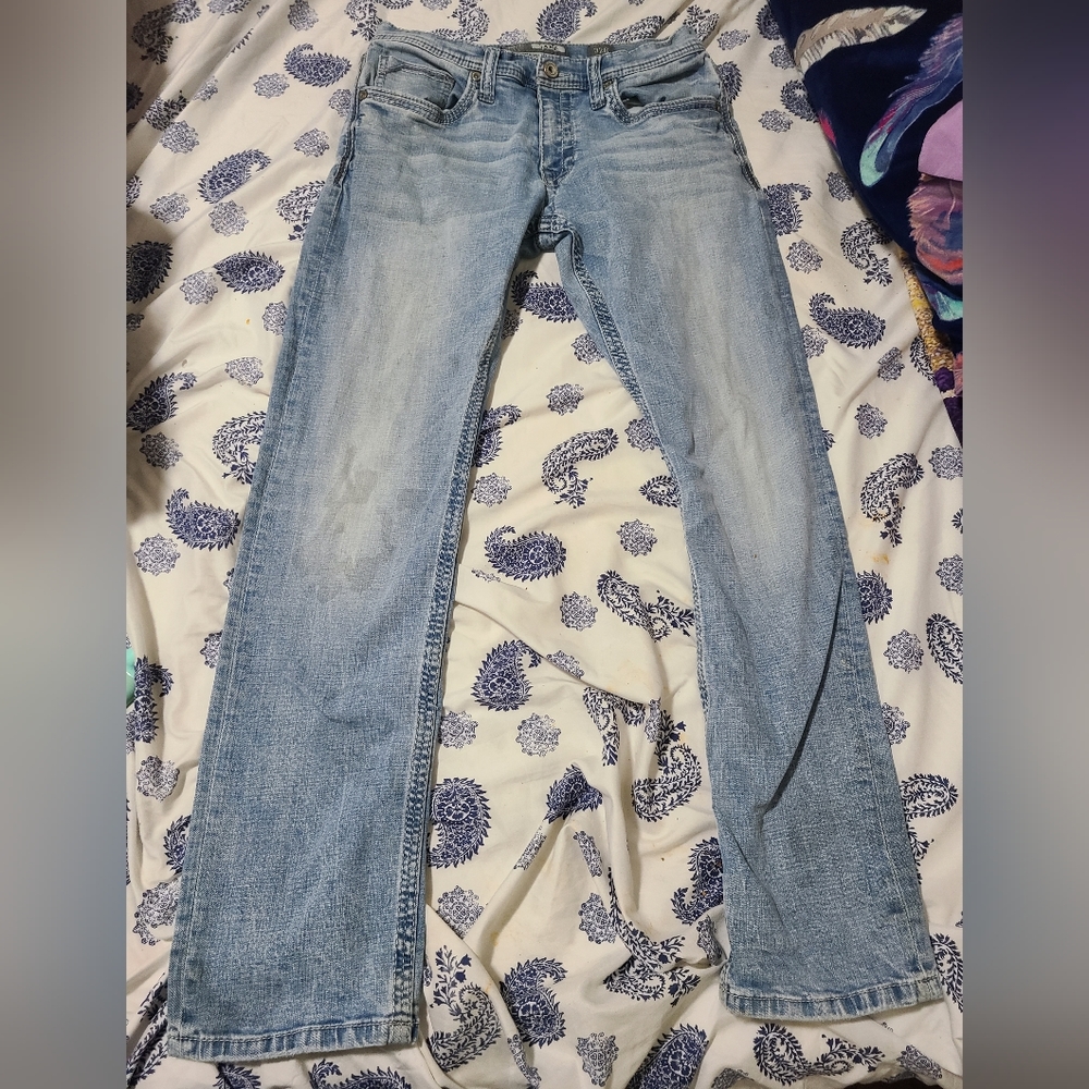 Mens Buckle Jeans bke jake 32r straight leg